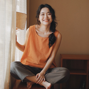 Special Offer-Women's Pajamas Pure Cotton Gauze Spring and Summer Large Size Loose Can Be Worn Outside Home Pants Pure Cotton Pajamas Summer