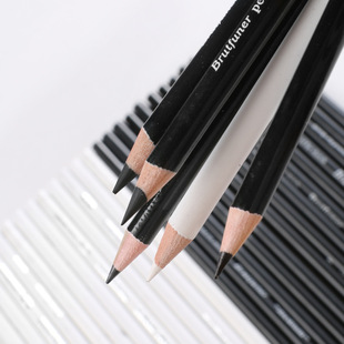 This fan black/white oily color pencil 12 a box of high quality black/white monochrome color pencil cross border