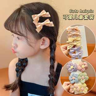 Spring Flower Hair Clip Women's Fringe Side Fringe Hair Clip 2025 New Sweet Embroidered Cherry Blossom Headwear