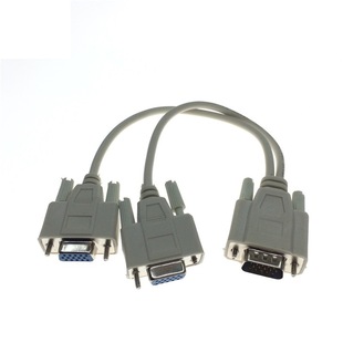 Black vga one-to-two-line TV monitor projector computer host VGA interface 1-to -2 adapter line