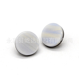 11.5mm Double-layer Flat Sheet Round Metal Resin Combination Button Shirt Shirt Tall DIY Button