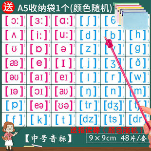 Phonetic Alphabet English Letter Card Magnetic Sticker English Pronunciation Primary School Students Junior High School Teachers Teaching Yi Heng