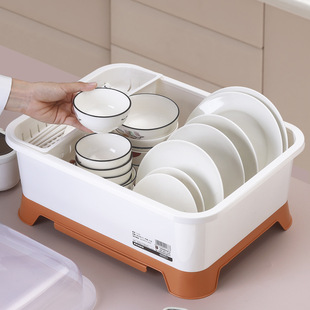 Kitchen Draining Cupboard with Lid Tableware Storage Rack Household Table Top Multi-functional Bowl and Chopsticks Storage Box Box