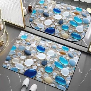 Three-dimensional color stone mat bathroom absorbent quick-drying mat manufacturers supply easy-to-care diatom mud mat