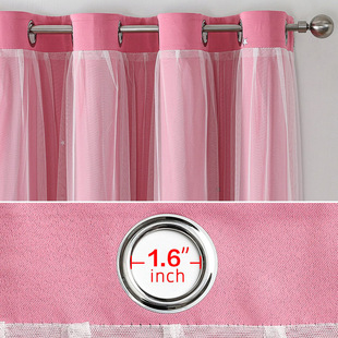 Qiao Zhuang cross-border Amazon for lace double-layer hollow stars finished shading curtains wholesale curtains