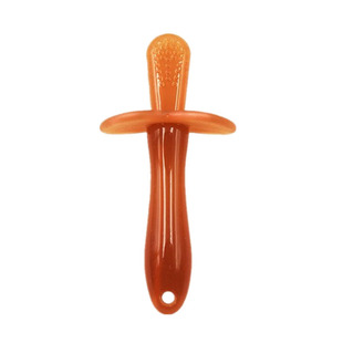 Baby month old toothbrush baby baby deciduous teeth 0 one and a half years old silicone tongue coating oral cleaning brushing artifact