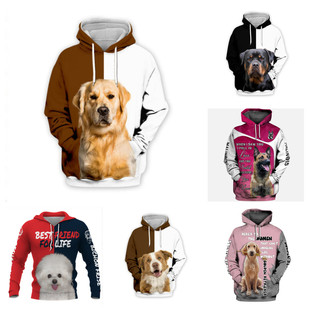 Factory direct 3D digital printing hooded sweater to map custom hooded cross-border printing men's and women's matching outfits