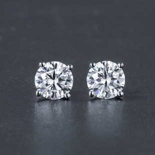 Cross-border Hot Sale C Luo Same Ear Stud Explosions Full Diamond Hip-hop Men's Ear Stud Micro-inlaid Full-body Zircon Craft Earrings