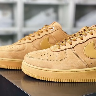 Putian High Version AF1 Low-top Air Force One Pure White Sneakers for Men and Women All-match Wheat Casual White Shoes