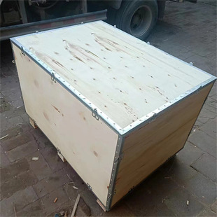 Customized detachable steel belt wooden box logistics storage precision instrument turnover wooden box strong and durable fumigation-free