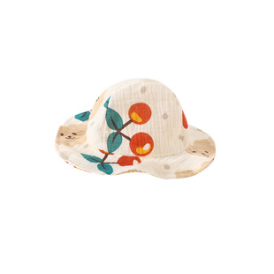 Baby Hat Summer Thin Pure Cotton Gauze Boy and Girl Baby Sunshade Hat Fisherman Hat Newborn Sunscreen Hat Going Out