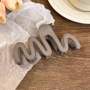 Корейский карри матовый зажим для захвата большого размера акриловая акула зажим для волос