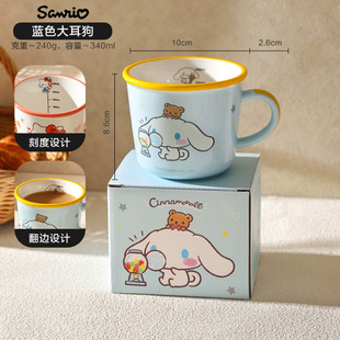 Sanrio HelloKitty Ceramic Bowl Cool Loomi Tableware Household Cute Cartoon Girl Heart Eating Bowl Disc