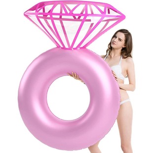 Factory hot sale inflatable Diamond swimming ring party diamond ring swimming ring water adult underarm ring floating bed