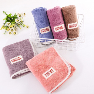 Wholesale coral fleece towel unisex face towel home hairdressing wipe headscarf cleaning edge multi-color towel