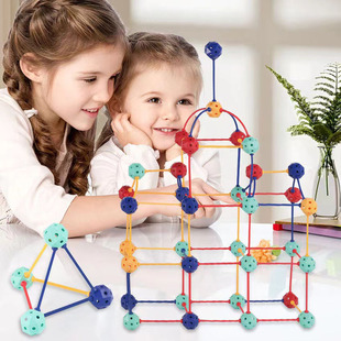 Kindergarten Variety Bead Building Block Toy 3-6 Years Old Intellectual Development Spherical Stick Point Line Three-Dimensional Geometric Construction