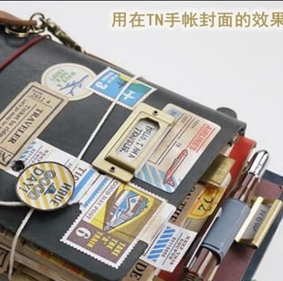 Retro Brass Label Index Card Japanese Same Style Traveler Notepad Tn Handbook Accessories