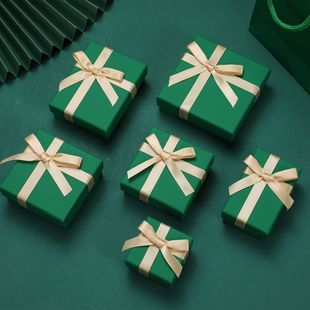 Touch Ocean Green Gift Box Bow Jewelry Box Set Necklace Earrings Jewelry Storage Box Brooch Ring Box
