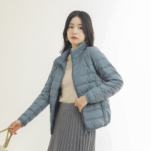 Soft Mushroom mushroom main push series lightweight down jacket women's stand collar 2023 autumn and winter New short 90 white duck down jacket