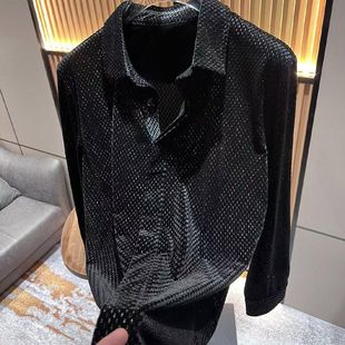 Men's Autumn and Winter New Long-sleeved Shirt Internet Popular Handsome High-end Design Sense Shirt Casual Trendy Brand Trendy All-match