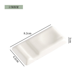 Pure white ceramic chopsticks holder dual-use chopsticks holder multi-purpose chopsticks pillow spoon holder chopsticks holder hotel restaurant Table tableware