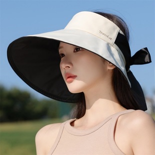 high quality new sun hat summer outdoor anti-ultraviolet sun hat big hat brim empty top sun hat foldable
