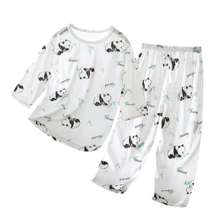 Children's Clothing Pure Cotton Children's Home Clothing Summer Thin Girls' Air-conditioning Clothing Cotton Boneless Baby Pajamas Boys' Air-conditioning Clothing
