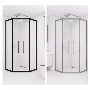 Diamond type shower room double door bathroom wet and dry separation sliding door tempered glass modern simple partition supply