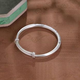 Мельхиор утолщенный ретро-коварный кот Koshi браслет новый китайский стиль круглой палки, мир и радость могут регулировать национальный стиль