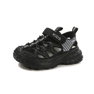 Sandals for Boys 2025 New Summer Soft-Soled Non-Slip Beach Shoes Kidsren's Sports Sandals Boys Cut Out Single Mesh Shoes