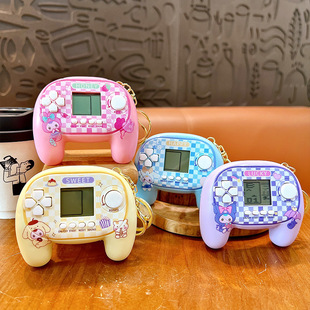 Creative Tetris handle game machine keychain cute puzzle decompression toy pendant gift wholesale