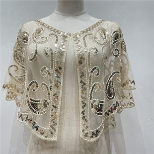 [Bead Encryption] New Joker Heavy Industry bling bling Dress Sequin Beaded Shawl Sequin Jacket