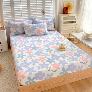 Cotton Bed Cover Simmons Protective Cover Non-slip Single-piece Student Dormitory Mattress Cover Cotton Bed Cover Bed Sheet Pillowcase