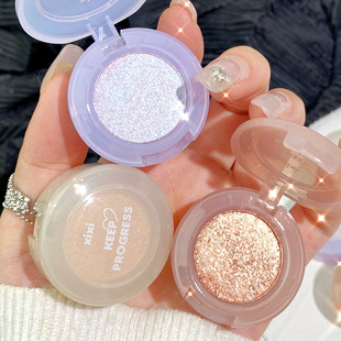 Xixi bulb plan eye shadow flash pearl monochrome shiny eye shadow high light brightening eye makeup waterproof do not take off makeup