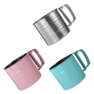 Spot stainless steel flour sieve handheld semi-automatic flour sieve hand pressure powder sieve sugar sieve baking tools