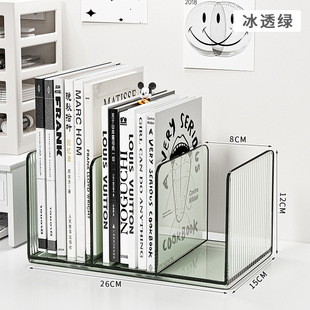 New Desktop Book Rack Desk Acrylic Document Pen Holder Bookshelf Office Student Book Storage