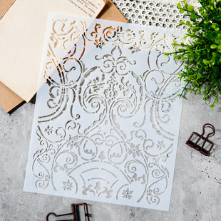 Cross-border new hand account hollow carving PET plastic shielding board hand-painted graffiti spraying decoration map auxiliary template
