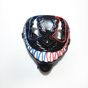 Halloween Luminous Mask film and television Luminous Mask performance props party trendy poison two-color Cold Light Mask
