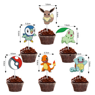 Pikachu cake card insertion large flag insertion jinglingbao Ke Meng theme children's birthday party decoration size card insertion