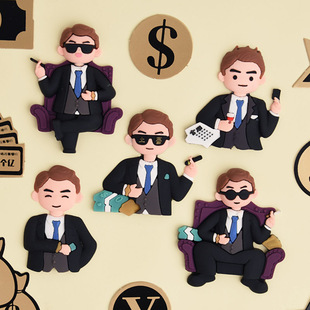 Father's Day Sofa Sunglasses US Dollar Dad Soft Rubber Decoration Black BOSS Local Hero Dad Plug-in