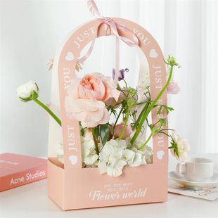 Mother's Day Floral Packaging Box, Portable Stall Flower Box, Valentine's Day 38Th Gift Box, Best Friend's Flowers, Girlfriend's Bouquet