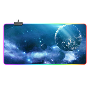RGB светящийся коврик для мыши для киберспорта очень утолщенный нескользящий компьютерный Настольный коврик анимация Атмосфера свет крутой коврик