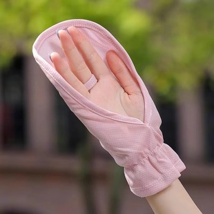 Anti-ultraviolet Loose Women's Short Thin Sun Protection Gloves Summer Outdoor Exposure Finger Driving Sunshade Riding Breathable