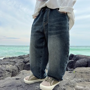 Handsome Boys Jeans New Children's Clothing Spring and Autumn Loose Trousers Boys Korean Style Trendy Trousers