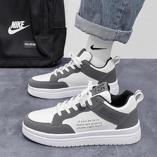 Board Shoes 2024 Spring and Summer New All-match Low-top Flat White Shoes Men's Korean Style Fashion Casual Breathable Sports Shoes