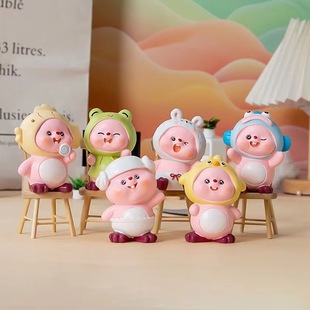 Factory direct mini painted plaster doll white embryo wholesale handmade DIY painted ceramic painted net red doll