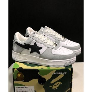 Голова обезьяны BAPE GOOSE ВВС Lightning Star черно-белая панда vibe туфли с низким верхом повседневные мужские и женские кроссовки