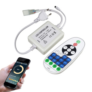 220V high voltage light bar LED dimmer Bluetooth APP remote control monochrome leadless light with neon light with controller
