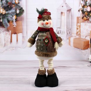 Fabric Christmas Retractable Lifting Old Man Snowman Elk Doll Doll Gifts Christmas Decoration Ornaments