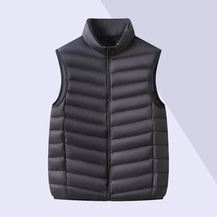 2024 Autumn and Winter New Korean Style Casual Lightweight Down Jacket Vest Men's Vest Large Size 90 White Duck Down